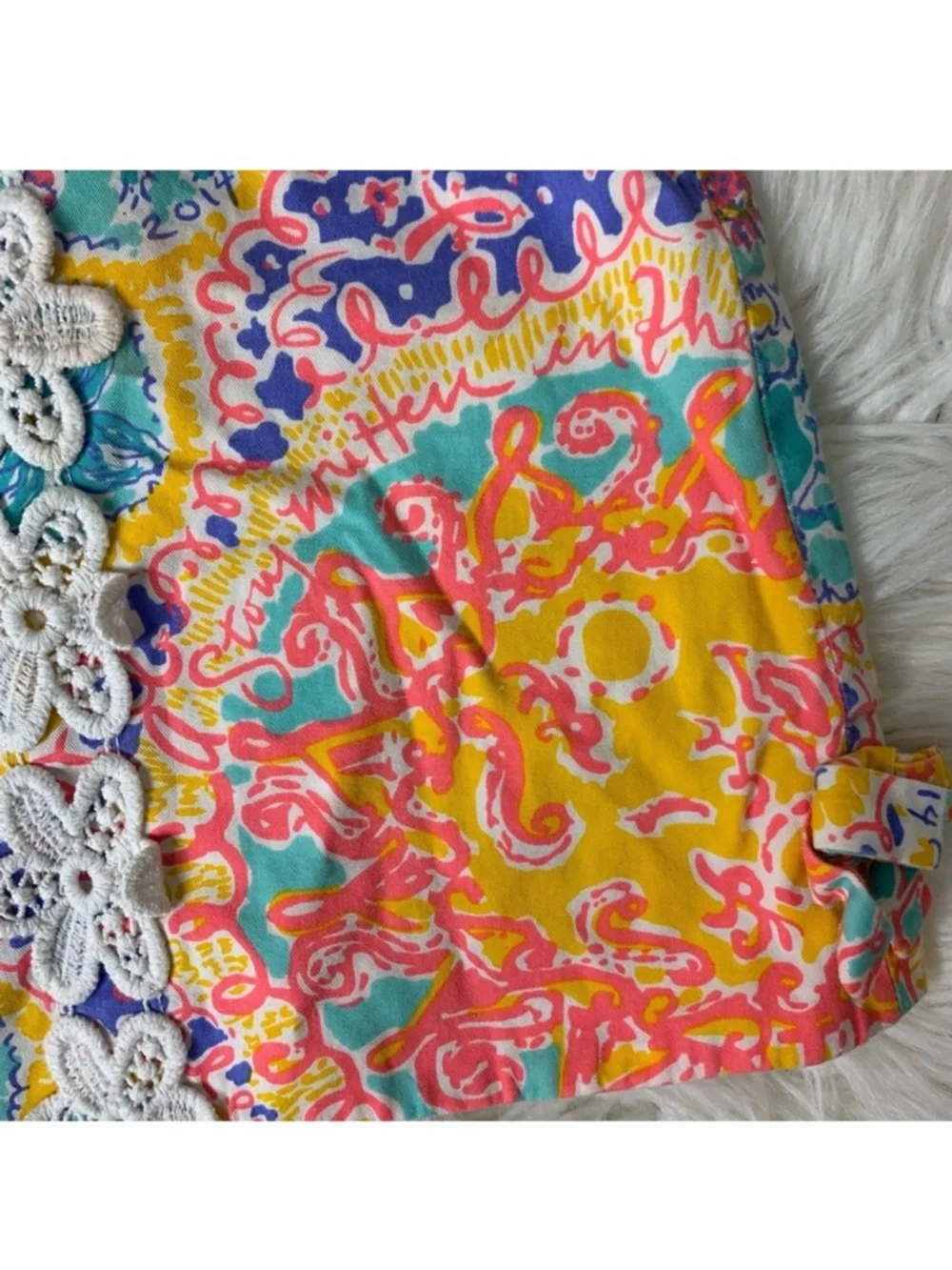 Lilly Pulitzer Written in the Sun Baby Dress with Bloomers Size 3-6M